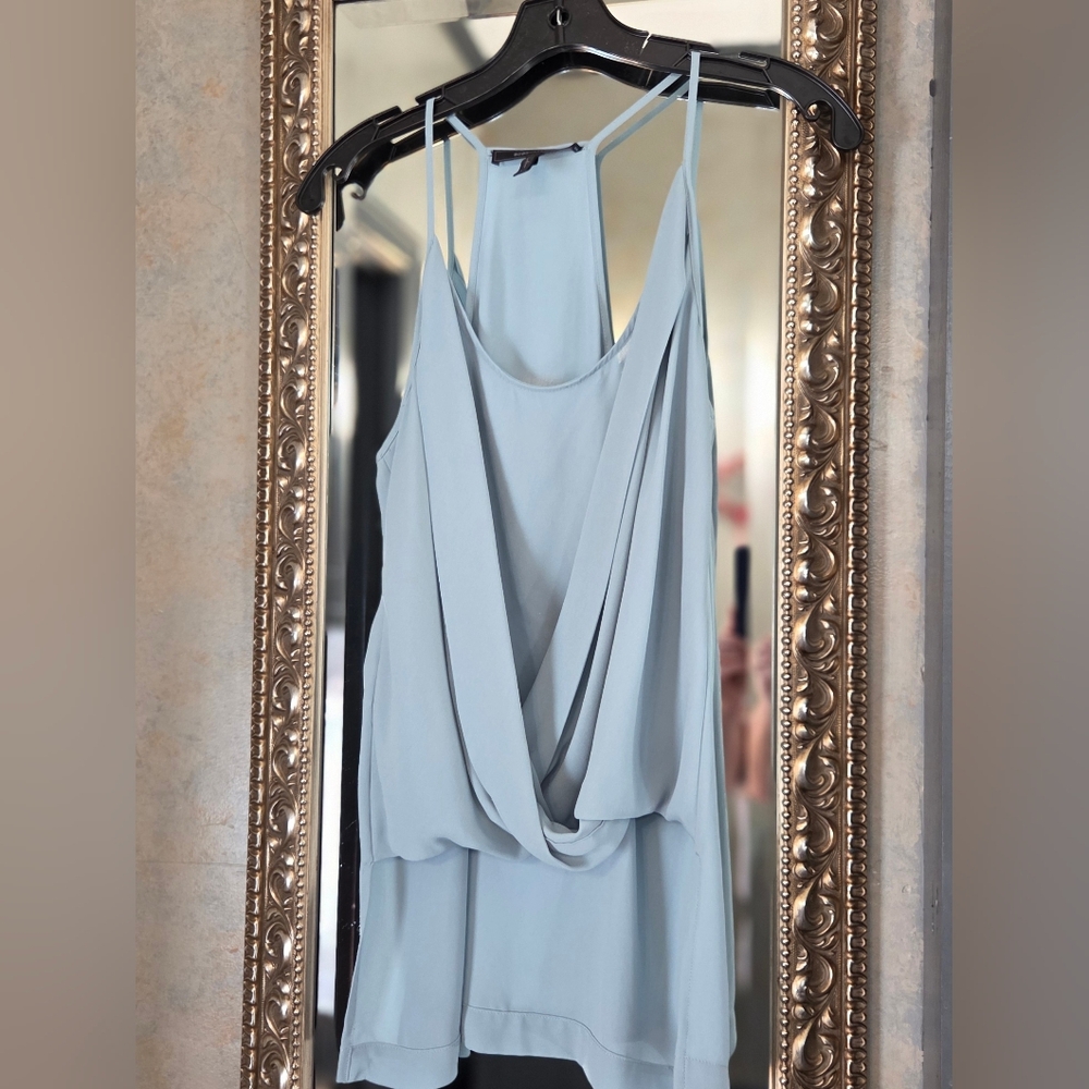 BCBGMaxAzria Light Blue Draped Top
